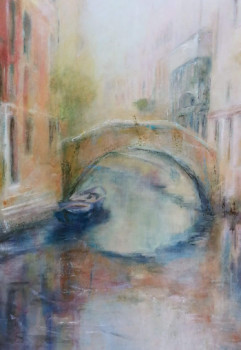 Zeitgenössisches Werk mit dem Titel « Venise rose », Erstellt von ANNICK DAVID