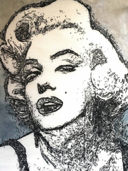 Zeitgenössisches Werk mit dem Titel « Marilyn Monroe », Erstellt von ERIC ERIC