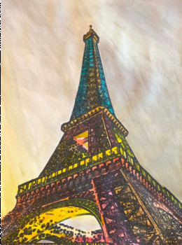 Zeitgenössisches Werk mit dem Titel « Tour Eiffel 1 », Erstellt von ERIC ERIC