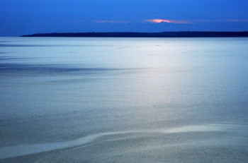 Zeitgenössisches Werk mit dem Titel « Bleu soir », Erstellt von YABé