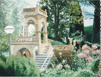 Zeitgenössisches Werk mit dem Titel « Parc a Taormina », Erstellt von ANDRé FEODOROFF