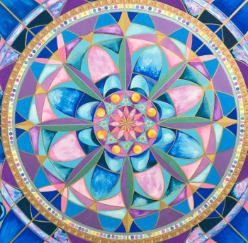 Mandala bleu au coeur de la rose Auf der ARTactif-Website