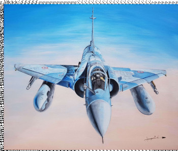 Zeitgenössisches Werk mit dem Titel « Mirage 2000 C », Erstellt von LAURENT HANNEQUIN