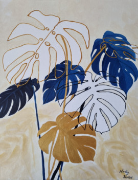 Zeitgenössisches Werk mit dem Titel « Monstera », Erstellt von NELLY SIMON