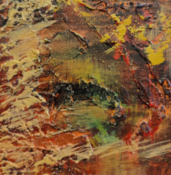 Zeitgenössisches Werk mit dem Titel « Peinture abstraite acrylique Teck », Erstellt von JULIEN ABSTRAIT