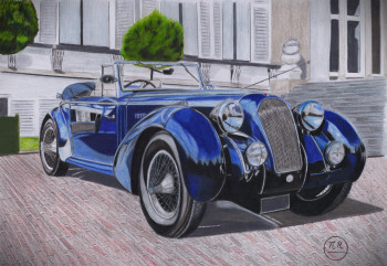 Zeitgenössisches Werk mit dem Titel « Talbot-Lago T150-C », Erstellt von PIRDESSINS