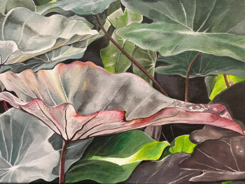 Zeitgenössisches Werk mit dem Titel « Les lotus », Erstellt von ANNE AMOUROUX