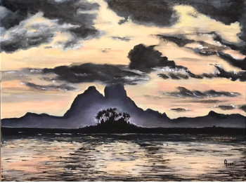 Zeitgenössisches Werk mit dem Titel « Bora Bora », Erstellt von ANNE AMOUROUX