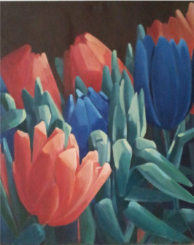 Zeitgenössisches Werk mit dem Titel « Le chant des tulipes », Erstellt von CLAIRE LEWIS