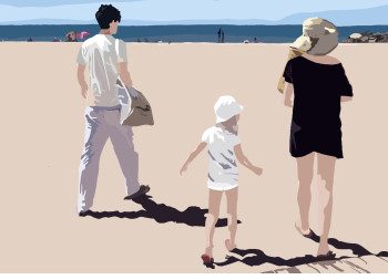 Zeitgenössisches Werk mit dem Titel « La plage », Erstellt von CRISTINA SIN