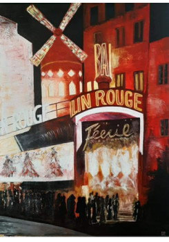 Zeitgenössisches Werk mit dem Titel « Moulin Rouge », Erstellt von LAU