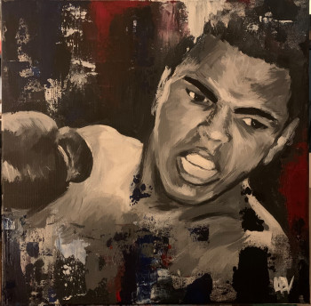 Zeitgenössisches Werk mit dem Titel « Mohammed Ali », Erstellt von LAETITIA BOUSSOUF VIGNOLES