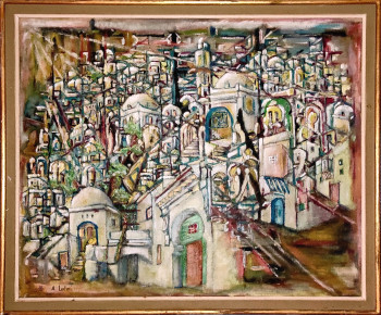 Zeitgenössisches Werk mit dem Titel « LA CASBAH D’ALGER - EL BAHDJA », Erstellt von A.LALMI