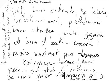 Zeitgenössisches Werk mit dem Titel « 7 Octobre 2023 PAS DE MOT PASDEBRUIT DU SILENCE », Erstellt von NICOLAS D