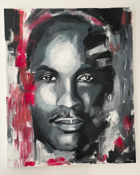 Zeitgenössisches Werk mit dem Titel « Portrait Michael Jordan », Erstellt von VYDARTISTE