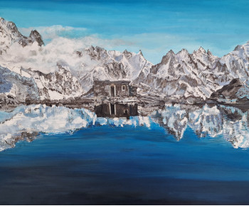 Zeitgenössisches Werk mit dem Titel « Le Lac Blanc », Erstellt von PATRICK