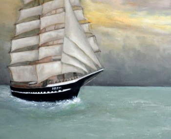 Zeitgenössisches Werk mit dem Titel « belem le calme avant la tempête 1 », Erstellt von MARC LEJEUNE