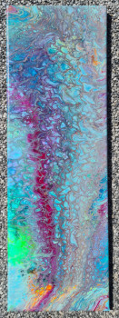 Zeitgenössisches Werk mit dem Titel « Bubbles - Peinture unique à l'acrylique fluide sur toile. », Erstellt von RART CREATION