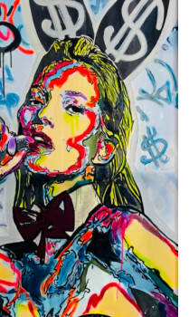 Zeitgenössisches Werk mit dem Titel « Kate Moss graffiti », Erstellt von POPARTKUSTOM