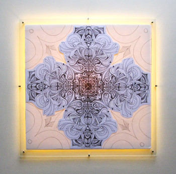 Zeitgenössisches Werk mit dem Titel « MANDALA noir », Erstellt von LAULPIC