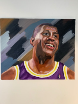 Zeitgenössisches Werk mit dem Titel « Portrait Magic Johnson », Erstellt von VYDARTISTE