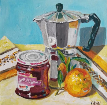 Zeitgenössisches Werk mit dem Titel « Cafetière italienne », Erstellt von LAYAL DALALE