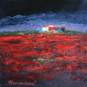 Zeitgenössisches Werk mit dem Titel « Marais rouge », Erstellt von JEAN-FRANçOIS CLEMENCEAU