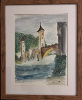 Zeitgenössisches Werk mit dem Titel « Pont de Cahors », Erstellt von SP