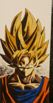 Zeitgenössisches Werk mit dem Titel « Goku », Erstellt von ART-MIRABELLS