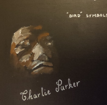 Zeitgenössisches Werk mit dem Titel « Charlie Parker Bird symbols », Erstellt von MARIE-LAURE TOURNIER