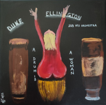 Zeitgenössisches Werk mit dem Titel « Duke Ellington-A drum is a woman », Erstellt von MARIE-LAURE TOURNIER