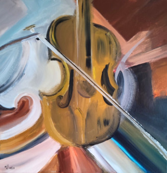 Zeitgenössisches Werk mit dem Titel « Violon d'aujourd'hui », Erstellt von MARIE-LAURE TOURNIER