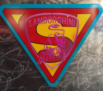 Zeitgenössisches Werk mit dem Titel « Lamborghini Superman », Erstellt von JRM ART34