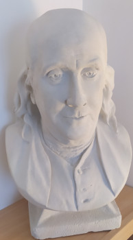 Zeitgenössisches Werk mit dem Titel « Benjamin Franklin », Erstellt von HERVé GUIGALL