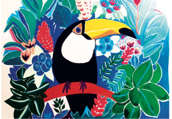 Zeitgenössisches Werk mit dem Titel « Le grand toucan », Erstellt von CLEMENTINE SINQUIN