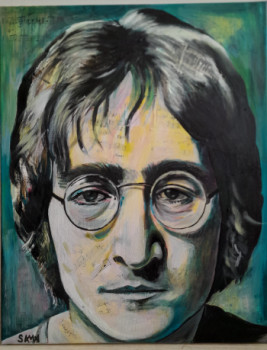 Zeitgenössisches Werk mit dem Titel « John Lennon », Erstellt von SAMA