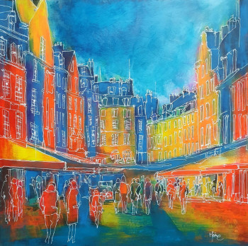 Zeitgenössisches Werk mit dem Titel « Honfleur en couleurs », Erstellt von FRéDéRIC HAIRE