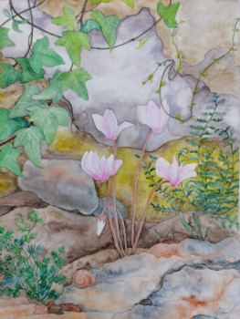 Zeitgenössisches Werk mit dem Titel « Cyclamen », Erstellt von JENIA