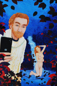 Zeitgenössisches Werk mit dem Titel « Le dernier selfie d'automne 2 », Erstellt von MICHEL BOETTCHER