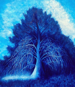 Zeitgenössisches Werk mit dem Titel « Arbre bleu », Erstellt von SONIA HIVERT