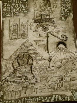 Zeitgenössisches Werk mit dem Titel « Egipto », Erstellt von LONE WOLVESART