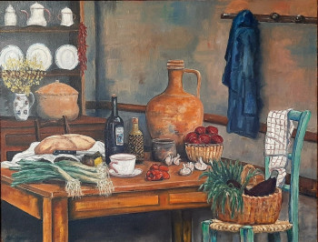 Zeitgenössisches Werk mit dem Titel « La Cuisine », Erstellt von E.BONHOMME B. D'AURIAC