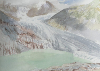 Zeitgenössisches Werk mit dem Titel « Le glacier du Rhône », Erstellt von MARC WALLERAND