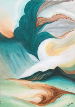 Zeitgenössisches Werk mit dem Titel « Turbulences », Erstellt von JACQUELINE