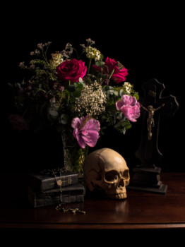 Zeitgenössisches Werk mit dem Titel « Nature morte aux fleurs VI », Erstellt von TSIR