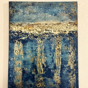 Zeitgenössisches Werk mit dem Titel « Ocean Blue », Erstellt von LILI RED