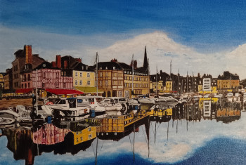 Zeitgenössisches Werk mit dem Titel « Port de Honfleur », Erstellt von AZIMUT