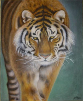 Zeitgenössisches Werk mit dem Titel « Le tigre - animalier », Erstellt von FREDERIQUE