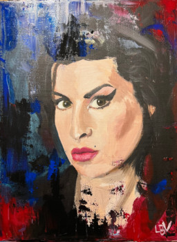 Zeitgenössisches Werk mit dem Titel « Amy Winehouse », Erstellt von LAETITIA BOUSSOUF VIGNOLES