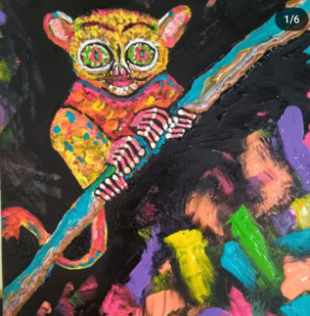 Zeitgenössisches Werk mit dem Titel « Le tarsier », Erstellt von BOESNACH MICHELLE